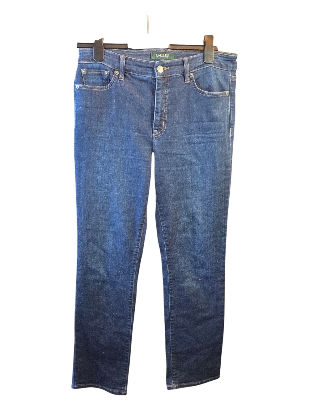 Ralph Lauren Premier Straight-Leg Mid/Dark Blue Jeans Size 8 - Picture 2 of 8